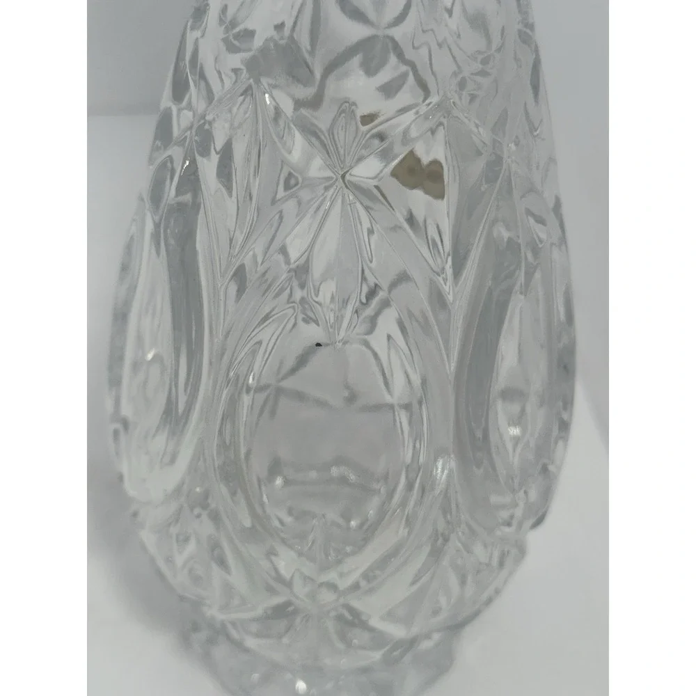 clear glass /crystal decanter with Solid Glass stopper Empty